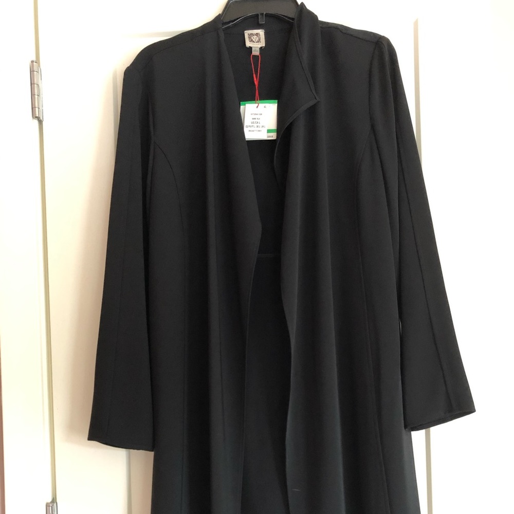 NWT Anne Klein black topper jacket